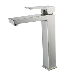 INTER CERAMIC TALL BASIN FLUID 1418191 ELINOR BRUSH NICKEL